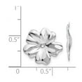 thumbnail image 2 of 14k White Gold Polished Floral Earrings Jackets 11x11mm Wide Earring Jacket for Women - .9 Grams, 2 of 2