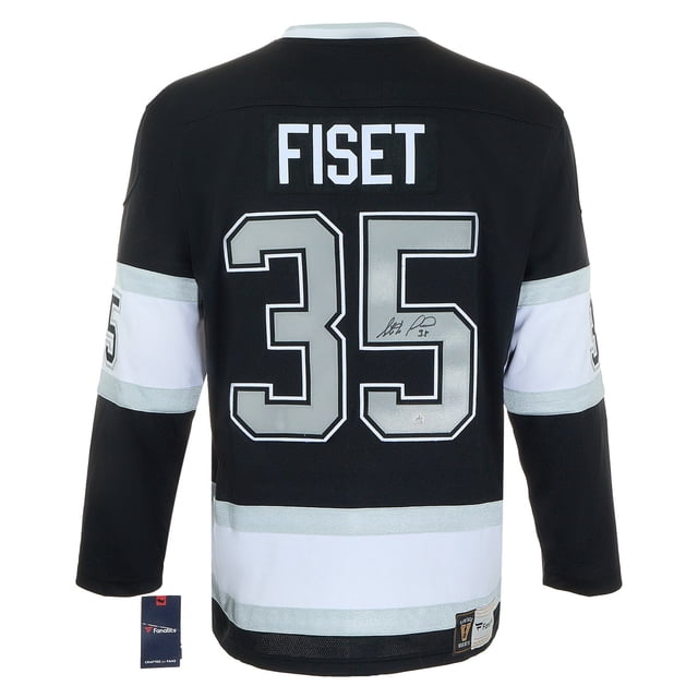 Stephane Fiset Autographed Los Angeles Kings Fanatics Throwback Jersey