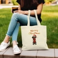 thumbnail image 3 of Merry Christmas German Shorthaired Pointer Enjoys Woofmas Winter Xmas Holiday Canvas Tote Bag GSP Lover Dog Gift Reusable Shopping Grocery Bag - 02022, 3 of 5