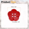 thumbnail image 2 of Uxcell 50 piezas de botones en forma de flor de resina de 3/4" botones decorativos de costura, botones en forma de flor para manualidades coloridos, 2 of 6