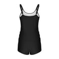 thumbnail image 7 of Efsteb Swimsuits for Women 2025 Two Piece Women's Swimsuit Tankini Set Solid Color Slim Bathing Suits Two Piece Swim Suit with High Waisted Short (Black,M), 7 of 7