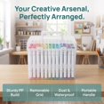 thumbnail image 3 of Marker Case Marker Storage Box Clear Marker Carrying Case with Durable PP Material for Art Supplies Home Travel, 3 of 8