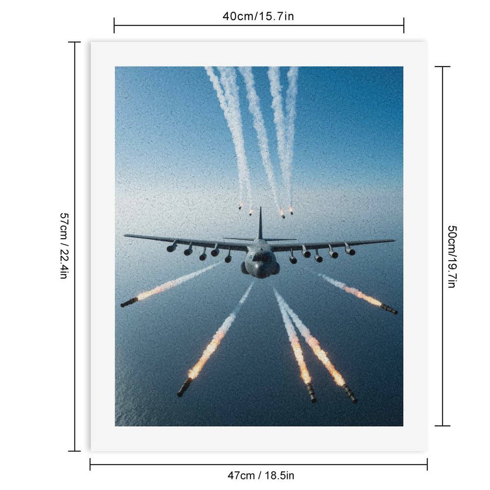 Paint by Numbers Kit for Adults, Military Aircraft in Flight Maneuver Paint by Numbers, Easy Paint by Numbers Kit for Adults Beginner, DIY Adult Paint by Number Kits on Canvas, Home Decor