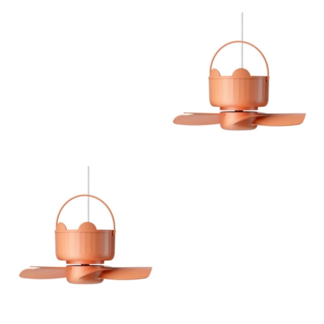 Ventilador de techo USB Injueey Naranja 2piezas silenciosos con control remoto y 3 velocidades