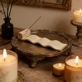 thumbnail image 4 of Black Home Decor Ceramic Stick Incense Tray, Tile Shape Holder for Indoor Home Use, Zen Style, 4 of 7