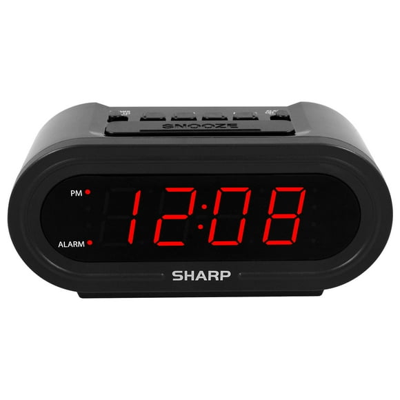 Reloj despertador SHARP Digital AccuSet Automatic Smart Black