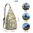 thumbnail image 3 of Cartoon Frog Sling Backpack - Whimsical Frog & Flower Print Design, Compact Lightweight Daypack for Cycling & Photography, 3 of 4
