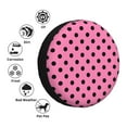 thumbnail image 4 of Sikiie Rose red polka dots Print PVC Leather Spare Tire Wheel Cover Spare Tire Cover, for Car Truck SUV Camper Trailer Universal Fit-17 inch, 4 of 6