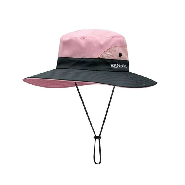 MesaSe Summer Kids Sun Hat Wide UV Protection Bucket Cap Outdoor Foldable Fishing Cap