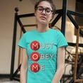 thumbnail image 3 of Tee Hunt MOM Must Obey Me T-Shirt Mother's Day Maternity Bad Mama Mommy Women's T-Shirt Tee, Light Blue, 3X-Large, 3 of 5