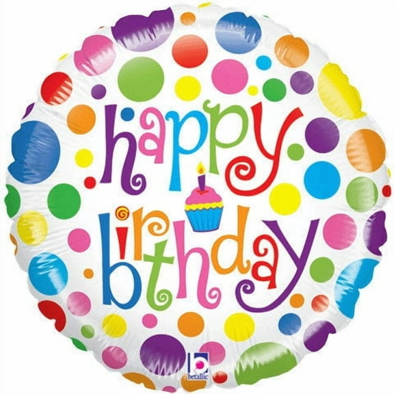 21 inch Mighty Colorful Birthday Foil Mylar Balloon - Party Supplies Decorations
