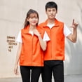 thumbnail image 4 of ALSLIAO Chaleco informal para hombre y mujer, chaqueta sin mangas para pesca, deportes al aire libre, naranja, L, 4 of 8
