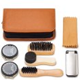 thumbnail image 2 of Shoe Shine Kit with Stylish PU Leather Case, 7 Piece Travel Shoe Shine Kit, 2 of 5