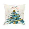thumbnail image 3 of Fundas de Cojines navideños 45x45cm Papá Noel Pino Muñeco de Nieve Fundas de Almohada de Temporada Lino Feliz Navidad Cojines para sofá Festivo de Invierno Regalo navideño Doble Cara 4 Piezas, 3 of 5