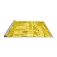 thumbnail image 2 of Ahgly Company Machine Washable Indoor Square Oriental Yellow Industrial Area Rugs, 7' Square, 2 of 4