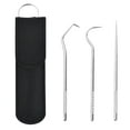 thumbnail image 1 of LSLJS 3 Pcs/Set Stainless Steel Toothpicks Kit, Premium Teeth Cleaning Tools, Reusable Tooth Picks Set, Pocket Keychain Portable Metal Toothpicks Holder for Travel, Home Essentials, 1 of 1