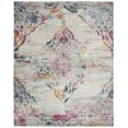 thumbnail image 2 of SAFAVIEH Madison Michelle Overdyed Abstract Area Rug, Light Grey/Fuchsia, 8' x 10', 2 of 7