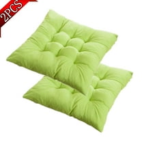 Bxaolu Chair Cushions Set of 2 for Dining Chairs, 15.75"x15.75" Kitchen Chair Pads with Ties, Non-Slip Tufted Indoor Seat Cushions for Home Use – Green