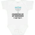 thumbnail image 3 of Inktastic My 1st Hanukkah Celebration Boys or Girls Baby Bodysuit, 3 of 5