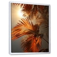 thumbnail image 2 of Designart "Sunset'S Tropical Palm Tree Leaves" Palms & Palm Trees Floater Framed Wall Decor, 2 of 5