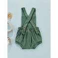 thumbnail image 5 of Chollius Newborn Infant Baby Girl Boy Romper Sleeveless Suspender Backless Solid Color Ribbed Bodysuit Summer Clothes, 5 of 9