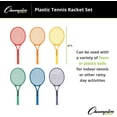thumbnail image 5 of Champion Sports 21-Inch Plastic Tennis Racquet Set of 6 - Assorted Colors, 5 of 5