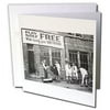 3dRose Play Golf Free While Having Your Suit Pressed Grayscale - Greeting Cards, 6 by 6-inches, set of 12