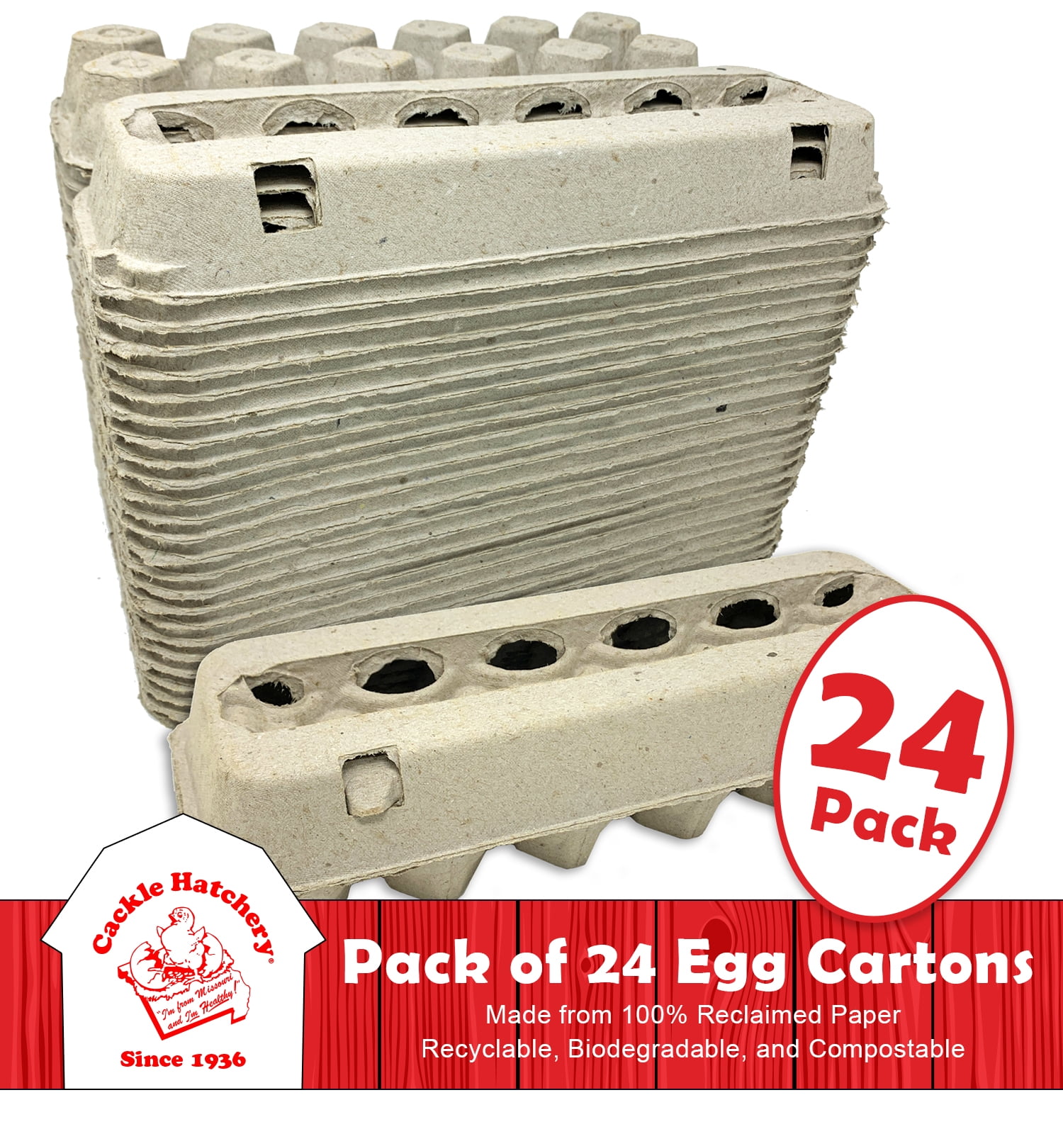 Vented Paper Pulp Egg Carton (144 Pack - Walmart.com