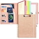 thumbnail image 1 of Portapapeles tipo folio KLLVE, plegable, en espiral, con bolsa de almacenamiento con cierre, 1 of 6