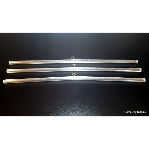 Jersey Hanger for Display Case Clear Acrylic Rod with Hook Lot of 3
