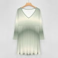 thumbnail image 4 of Sage Green Gray Gradient Long Sleeve Dresses For Women Vintage Elegant Party Dress Oversized V-neck Dress S-8XL, 4 of 7