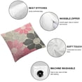 thumbnail image 4 of Acheng Dahlia Flower Throw Pillow Case Cover Abstract Elegant Floral Petal Pink Grey and White Decorative Square Cushion Covers Standard Pillowcase Couch Sofa Bed Men/Women,Set of 2 White, 4 of 6