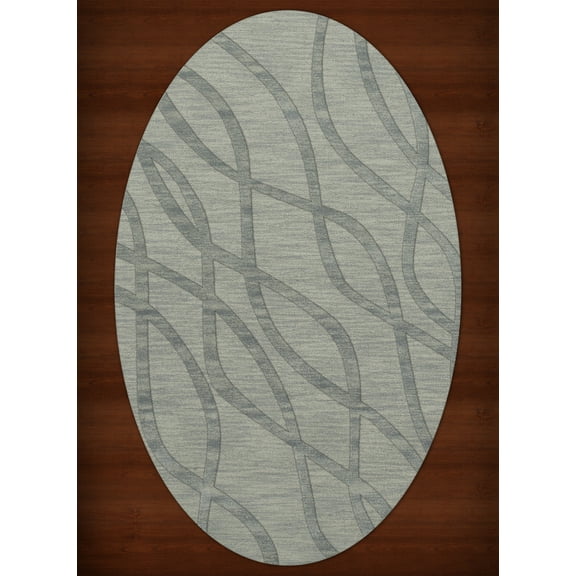 Dalyn Dover Area Rug DV10 Dv10 Seaglass Swirls Waves 3' x 5' Oval