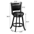 thumbnail image 3 of Gymax Bar Stool with Swivel 360-Degree, Black, Set of 2, 3 of 10