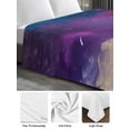 thumbnail image 6 of Night Sky Stars Full Size Flat Sheet, Wrinkleproof & Fadeproof Cooling Flat Bed Sheet Only, Shooting Star Cloud Galaxy Breathable Soft Bedding Top Sheets 81 x 96 Inches, 6 of 8