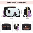 thumbnail image 3 of Lsque Sanrio Pattern Genuine Leather Makeup Bag Cosmetic Pouch Travel Organizer Toiletry Clutch Large Capacity Travel Cosmetic Bag, 3 of 6