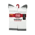 thumbnail image 5 of Wrangler Men's Ultimate Durable Work Socks, Crew Socks for Men, White, 6 Pack, 5 of 6