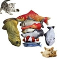 thumbnail image 1 of Flmtop Pet Cat Kitten Fish Shape Catnip Bite-resistant Playing Scratch Chewing Toy 3#, 1 of 9