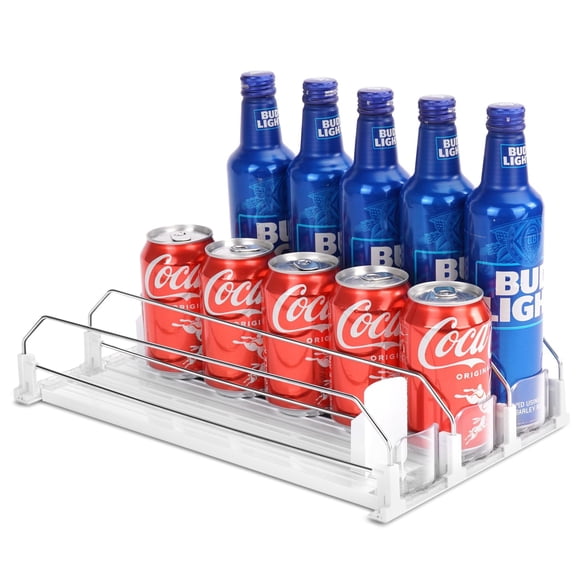 Dispensador de Latas de Soda para Refrigerador - Automático Dispensador Bebidas,Organizador de Bebidas de 12 Onzas,16 Onzas,20 Onzas (tres columnas)