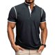 thumbnail image 2 of Usted Es Más Que una Prueba de Puntuación de la Camisa de los Hombres de Color Sólido Se Levantan Cuello Blusa, Casual de Manga Corta Botón de los Hombres Camisas con Mezcla Suave de Viscosa, Ligero, 2 of 7