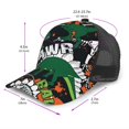 thumbnail image 2 of Disketp Dinosaur Skeleton Print Trucker Hat Men Women - Mesh Baseball SnapBack Cap, 2 of 7