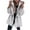 White, variant on MIUOWANP Puffer Jacket Womens Cropped Women's Solid Color Lapel Button Cardigan Long Sleeved Top Jacket Black XL