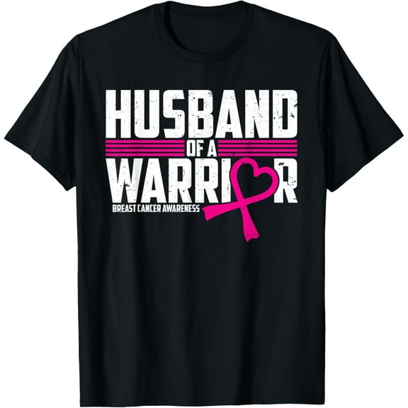 men and women can wear,Breast Cancer Awareness Husband of Warrior Pink Tee T-Shirt