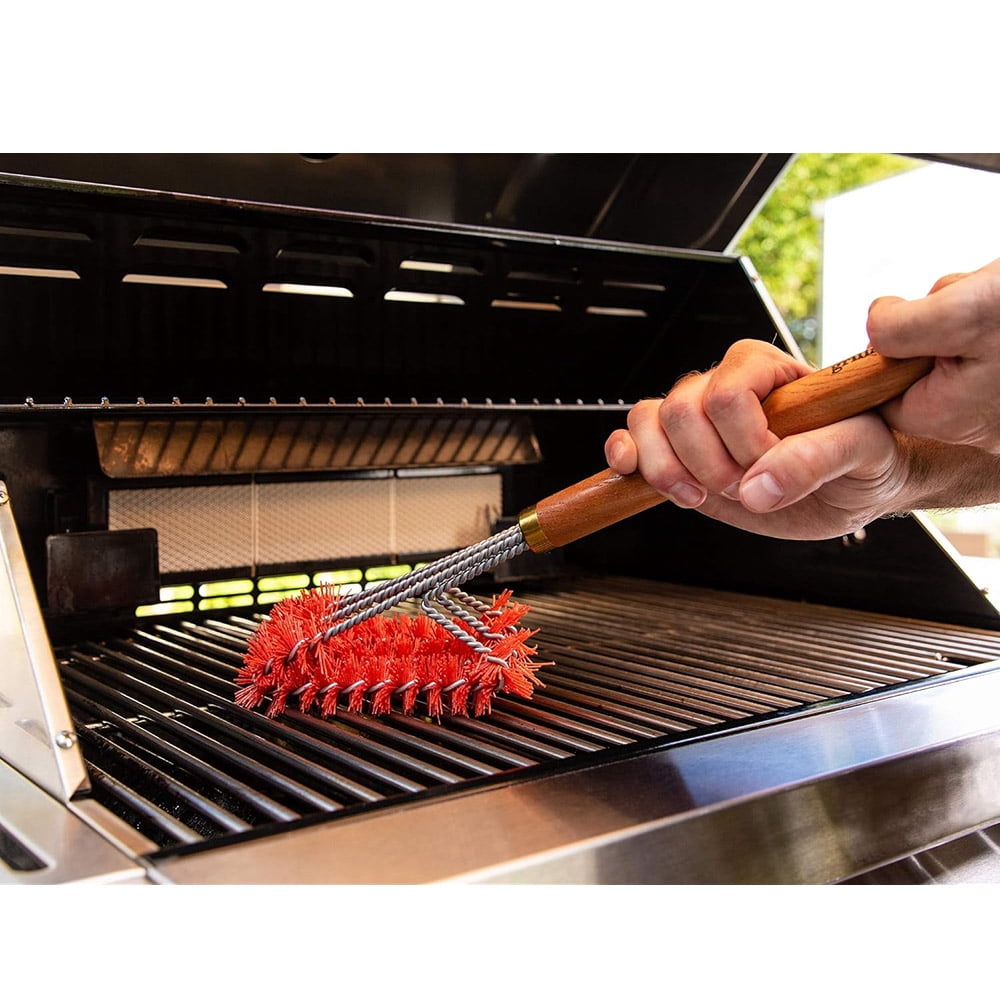 EIMELI Nylon Grill Brush - Bristle Free Alternative - Nylon Cold Scrub Technology Cleans Between The Grates