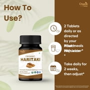 ORGANIC SPREE Haritaki Tablets 120 Count – Terminalia Chebula Herbal Supplement for Daily Wellness – USDA Organic Certified