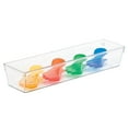 thumbnail image 4 of mDesign Plastic Kitchen Cabinet Drawer Organizer Tray, 12" Long, 3 Pack - Clear, 4 of 6
