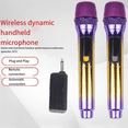 thumbnail image 2 of 2.4G Dynamic Handheld Wireless Microphone Home Singing Stage Performance Audio Sound Card Karaoke Universal Microphone,2 x Microphones 1 x English instruction manual 1 set x accessories, 2 of 6