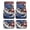 Bald Eagle USA Flag Pattern, variant on Pzuqiu Stylish 4-Piece Car Floor Mats with Leopard Print Pattern - Non-Slip All-Weather Interior Protection