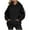 Black Sweatshirt, variant on Htigea Womens Oversized Hoodies Thin Fleece Sweatshirts Solid Color Long Sleeve Hooded Tops Fall Winter Pullover Sweatshirt with Pocket Black S