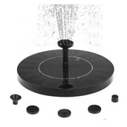 Solar Fountain Free Standing Water Pumps 4 Different Spray Design Heads for Pond, Pool, Fish Tank